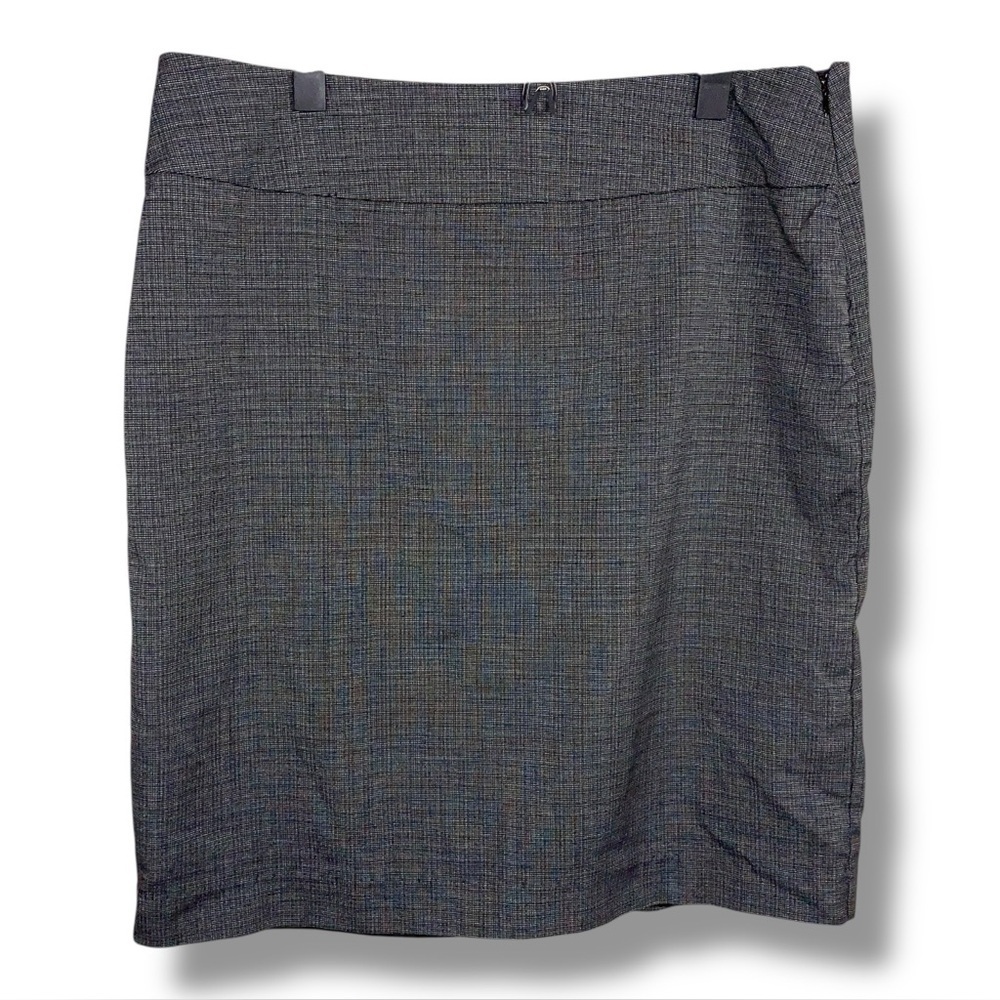Size 12 212 Collection Grey Skirt Pencil Classic Lined Academia Office Preppy